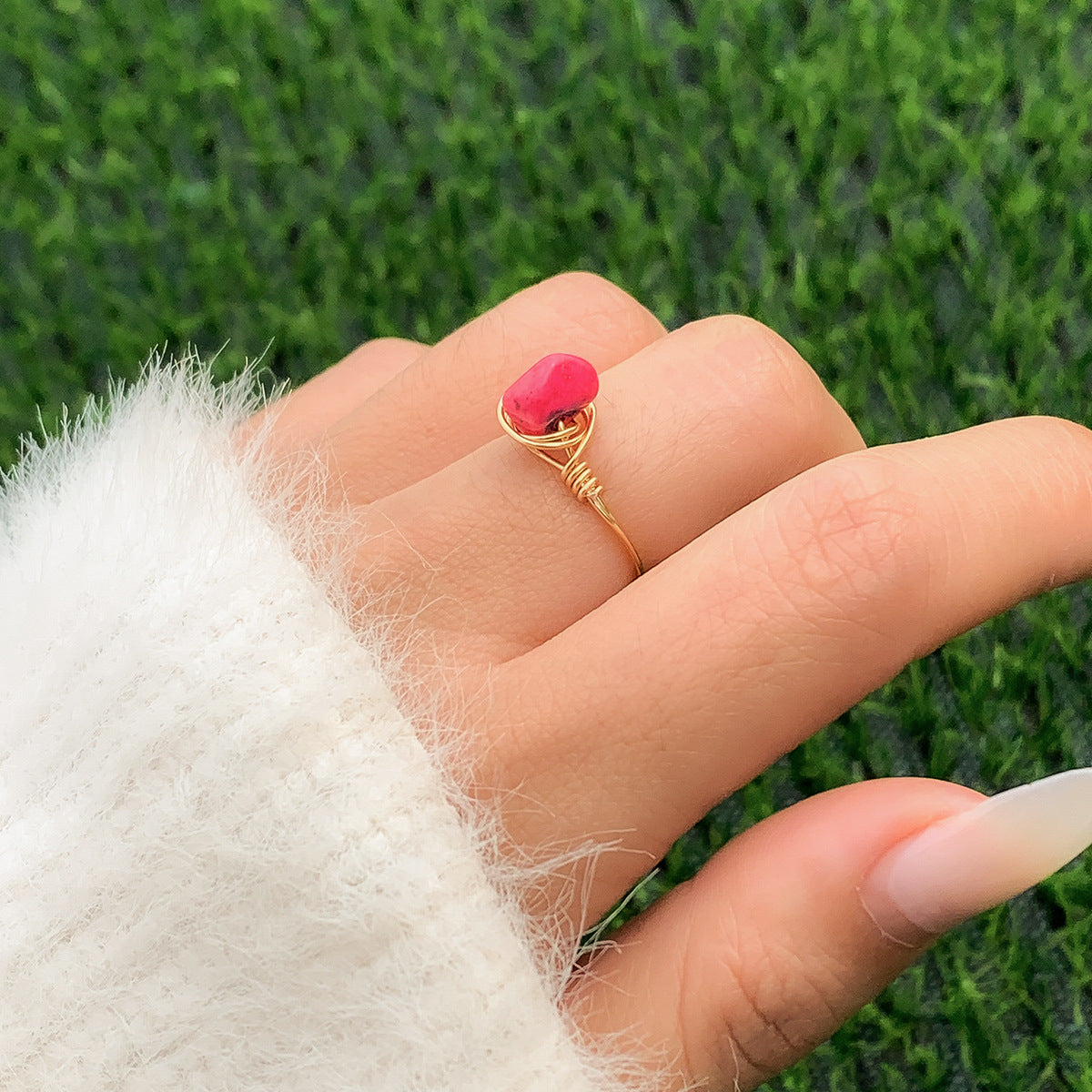 Anillo de ojos azules acrílicos al por mayor